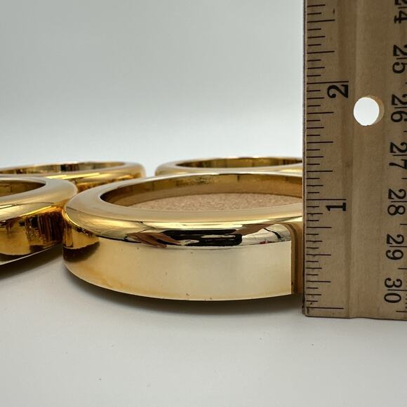 Vintage MCM 1970s Drulane Gold Plastic Cork Board Coaster NEW - Picture 3 of 6